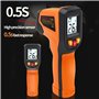 Thermomètre Infrarouge, -58 °F ~ 1112 °F (-50 °C ~ 600 °C) Sans Contact Thermomètre Laser Emissivité Réglable Thermomètre Fronta