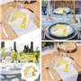 Serviettes Papier Or Table 60pcs, 3 Plis, Serviettes en Papier Jetables Biodégradables,Serviettes Cocktail pour Anniversaire Mar