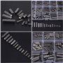 Akozon Keys Set 140 pcs Round Ended Plume Clé Parallèle Arbre D'entraînement 8mm 10mm 12mm 16mm 20mm 25mm 30mm