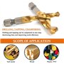 Lot de 6 tarauds hélicoïdaux métriques en acier rapide avec revêtement en titane M3 M4 M5 M6 M8 M10，enduit de titan, métrique HS