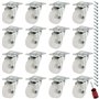 CHUEHKAK Lot de 16 roulettes pivotantes sans frein - 40 mm - Avec vis et tournevis - Pour meubles