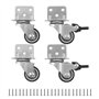 YIXNSW Lot de 4 roulettes pivotantes avec frein - Sans frein - 25 mm - Pour lit de bébé - Roulettes pivotantes - Petites roulett