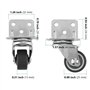 YIXNSW Lot de 4 roulettes pivotantes avec frein - Sans frein - 25 mm - Pour lit de bébé - Roulettes pivotantes - Petites roulett