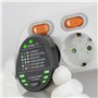 HUIOP Advanced RCD de prise électrique Test de fil de terre neutre automatique de polarité de circuit Mur EU Plug Breaker Finder