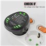 HUIOP Advanced RCD de prise électrique Test de fil de terre neutre automatique de polarité de circuit Mur EU Plug Breaker Finder