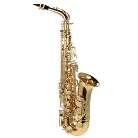 COMETX Saxophone Alto en Mib - Instrument de Musique en Laiton Laqué Or - Type de Clé 802 - Outil à Vent Avec Brosse de Nettoyag