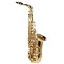 COMETX Saxophone Alto en Mib - Instrument de Musique en Laiton Laqué Or - Type de Clé 802 - Outil à Vent Avec Brosse de Nettoyag