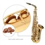 COMETX Saxophone Alto en Mib - Instrument de Musique en Laiton Laqué Or - Type de Clé 802 - Outil à Vent Avec Brosse de Nettoyag