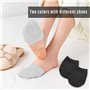 DERJDISF 8 Paires de Demi-Chaussettes Invisibles en Coton - Chaussettes Avant-Pied Respirantes avec Silicone Antidérapant pour F