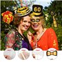 Eowppue Photobooth 60 Ans, 31Pièces Kit Photobooth Anniversaire, Accessoires Photobooth Anniversaire avec Cadre Photo 60 Ans, Ph