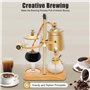 Loohacp Siphon Balance Machine à café avec siphon, cafetière belge, outils d'extraction pour café infusé à la main avec cuillère