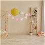 Duoleimi Chaîne de fanions Rose - Guirlande de 2.6m en Coton pour lit de Maison, lit de bébé & décoration, Chambre d'enfant Fill