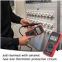 LiieyPet Voltmètre numérique multimetro testeur de tension testeur de continuité ohm voltmètre ampèremètre tension AC/DC tension