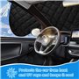 BNGXR Couverture Pare-Brise Voiture, Bâche Pare Brise Protection Magnétique Couverture Repliable pour Plupart des VéHicules Univ