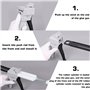 通用 Wandefol 50ml Pistolet Distributeur Époxy, AB Pistolet à Colle Époxy Ratios 1 : 1/2?: 1 pour Mélange Colle, Grey