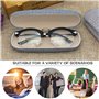 KINGOZOYI 4 Pcs Étuis à Lunettes Rigides en Toile de Lin, Boîte de Protection de Lunettes de Soleil (4 Couleurs)