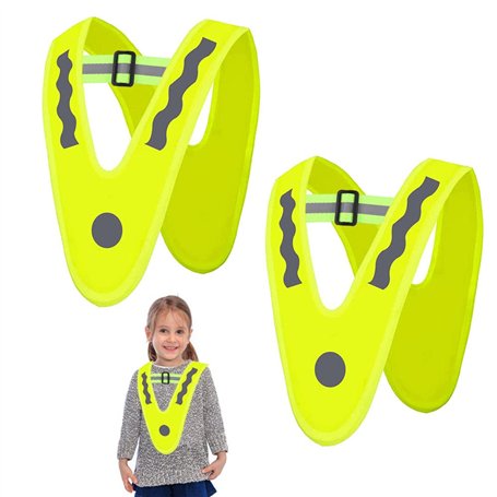 ZJRung 2 Pièce Gilet de Sécurité Réfléchissant Jaune Gilet de Sécurité en V Gilet de Sécurité Haute Visibilité Equipement de Séc