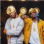 ZJRung Kit de Costume Hip Hop Lunettes de Soleil et Bagues de Rappeur Chapeau Collier Dollar Bracelet Chaîne d'or 80s 90s Access