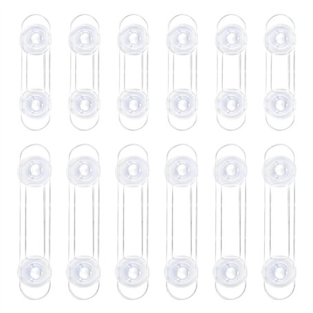 TRKETK 12 Pièces Bebe Sécurité Serrures Enfant Transparent Sécurité Enfant Sans Perçage pour Réfrigérateur Toilette Frigo Four A
