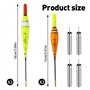 BNGXR 4 Pièces Flotteur PêChe, 6g/10g Bouchon Lumineux Peche, Flotteurs pour Pêche, Flotteur Lumineux de Pêche Nuit, avec Détect