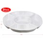 KINGOZOYI 2 Pcs Plateau à Assiettes de Service de Collation Divisée Ronde, Plateau de Conservation des Aliments pour Home