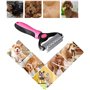 BrightDaily Brosse à poils de chien et de chat, râteau démêlant pour chien, brosse de toilettage, peigne de toilettage pour sous