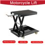 NICCOO Cric de Moto Levage, Leve Moto Hydraulique Hauteur 12-39 cm Pont Élévateur Ciseaux Moto en Acier Plate-Forme Élévatrice M