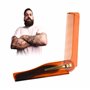 Kare & Kind Peigne de Poche Pliant pour Les Hommes – 4 Peignes à Dents Fines (Ensemble de 2 Brun et 2 Noir) - pour coiffer Les C