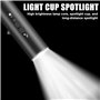 Sifflet électronique avec lampe de poche lumineuse - Sifflet d'arbitre professionnel à 2 tons - Chargement USB - Sifflet d'urgen