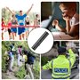 Sifflet électronique avec lampe de poche lumineuse - Sifflet d'arbitre professionnel à 2 tons - Chargement USB - Sifflet d'urgen