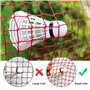 Filet de badminton - 0,76 x 6,1 m - Filet de tennis professionnel avec câble métallique - Portable - Filet de sport - Filet d'en