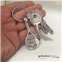 Raquette de Padel Porte-clés Je Ne Peux Pas, J'ai Padel - Porte-clés Gravé Padel - Accessoires pour Joueurs de Padel - Cadeau Or