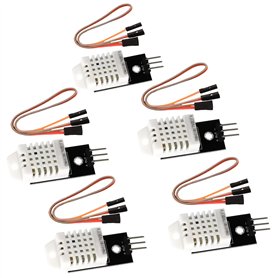 Lot de 5 capteurs de température DHT/2302-22 modules - Capteur d'humidité - Avec platine et câble - 3