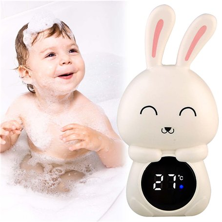 Leikurvo Thermomètre de Bain Bébé Numérique : Écran Tactile LED