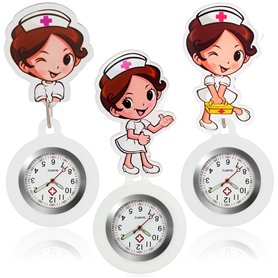 Leikurvo Lot de 3 montres d'infirmière avec clip