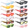 GOMETY Lot de 14 lunettes de soleil rectangulaires vintage des années 90 - Lunettes de soleil rétro tendance avec protection UV