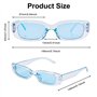 GOMETY Lot de 14 lunettes de soleil rectangulaires vintage des années 90 - Lunettes de soleil rétro tendance avec protection UV 