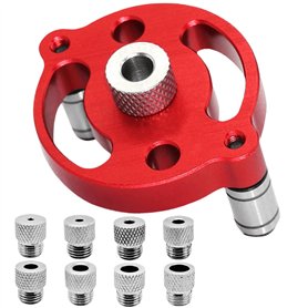 Localisateur de forage vertical auto-centré pour le travail du bois avec douilles de perçage de 3/4/5/6/7/8/9/10 mm