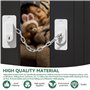 Lot de 3 sécurités de fenêtre pour enfants - Chaîne de porte sans perçage - Sécurité enfant - Verrous de fenêtre réglables - Pou