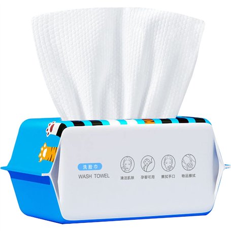 ChenTaid Lot de 100 lingettes jetables pour le visage - Lingettes humides et sèches - 100 % coton - Lingettes jetables pour le v
