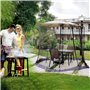 Filet Moustiquaire Pour Parasol-OKSTENCK 10 x 7.5ft Tente en Maille suspendue,100% Polyester,Filet Léger Avec Porte à Fermeture 