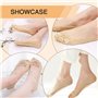 Benaewa Lot de 5 paires de chaussettes invisibles antidérapantes en dentelle avec bandes en silicone pour baskets et chaussures 
