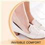 Benaewa Lot de 5 paires de chaussettes invisibles antidérapantes en dentelle avec bandes en silicone pour baskets et chaussures 