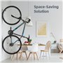 LYCAON Support Velo Mural, Support Mural pour Vélo (Gris ultime), Porte Velo Mural Peut Contenir Jusqu'à 68lb, avec Plateau à Pn