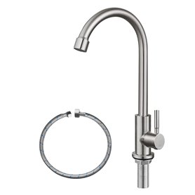 Bifordo Robinet d'eau froide uniquement SUS304 en acier inoxydable pour évier de cuisine