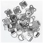 25Pcs D Anneaux Cadre Photo, Accroche Tableau Crochet pour Cadre avec 50 Vis Anneaux Cadre Photo en D (Argent)