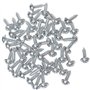 25Pcs D Anneaux Cadre Photo, Accroche Tableau Crochet pour Cadre avec 50 Vis Anneaux Cadre Photo en D (Argent)