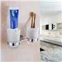 PHOEWON Porte-Brosse à Dents Acier Inoxydable Support de Brosse à Dents Mural Rangement Dentaire Salle de Bain, Range Brosse a D