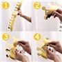 16pcs chapeaux de couronne de papier de fête d'or avec 111pcs autocollants de diamant de lettre de nombre coloré de paillettes s
