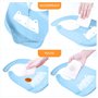 CQQNIU Lot de 2 bavoirs imperméables en silicone de qualité alimentaire lavables en machine avec poches pour la collecte des déb